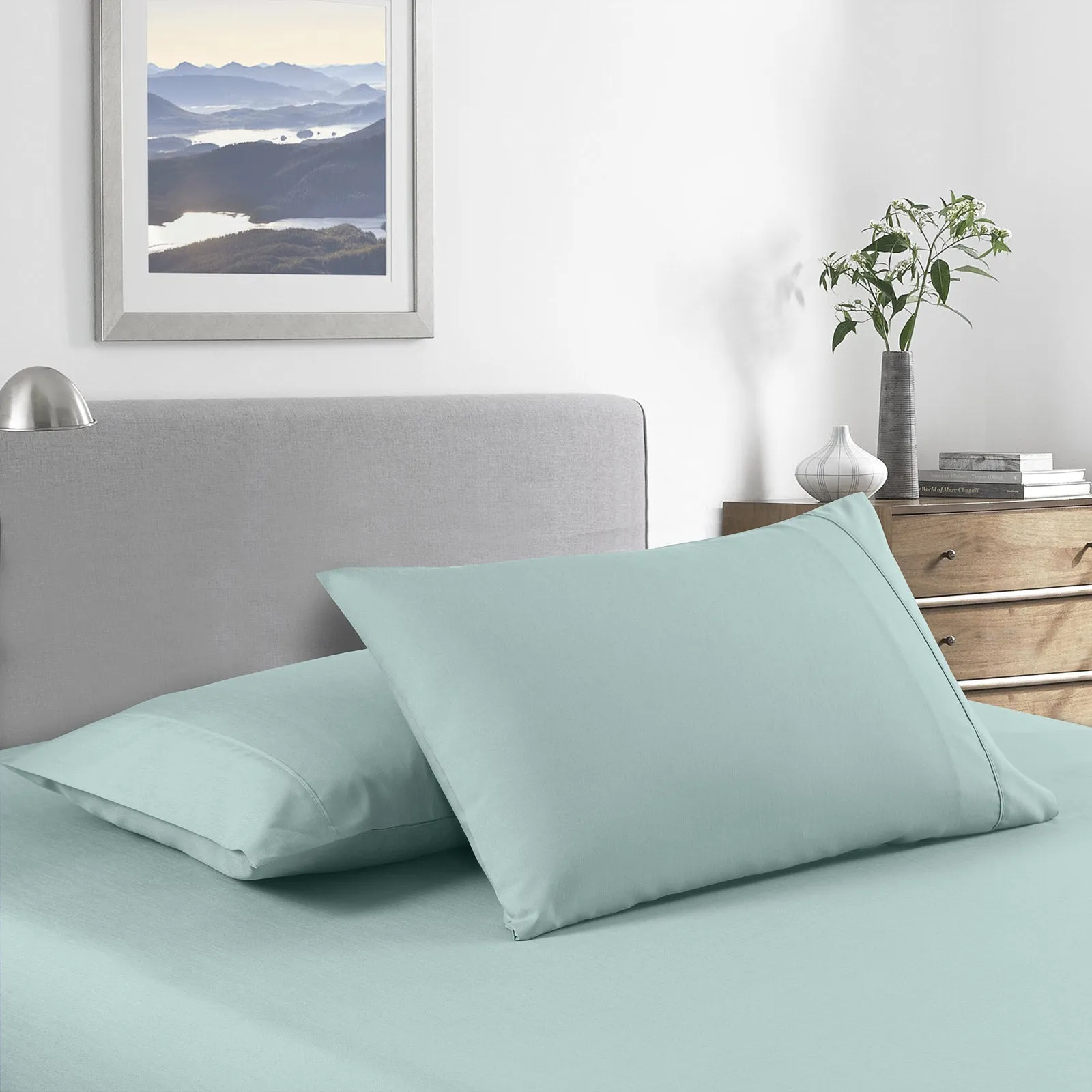 2000 Thread Count Bamboo Cooling Sheet Set | Ultra Soft Bedding | Single | Frost
