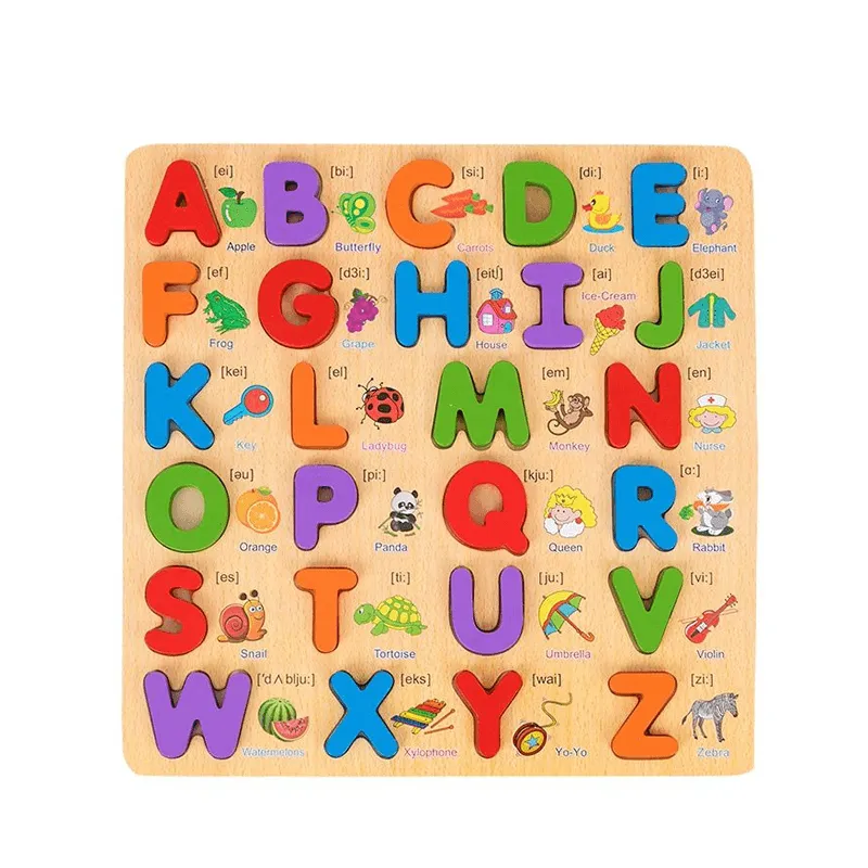 27-Pieces Uppercase Wooden Letters Alphabet Puzzle YG-24