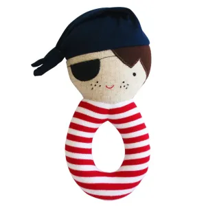 Alimrose Linen Pirate Grab Rattle Navy