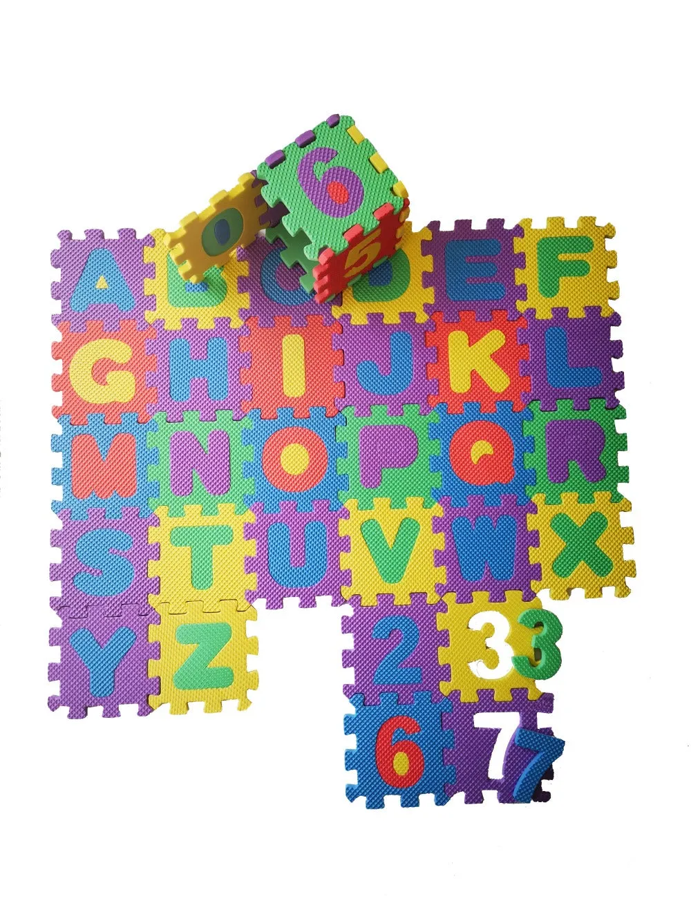 Alphabet & Number Educational Foam Floor Mat for Kids - 36 Pieces 50cm x 50cm - Eva baby play mat