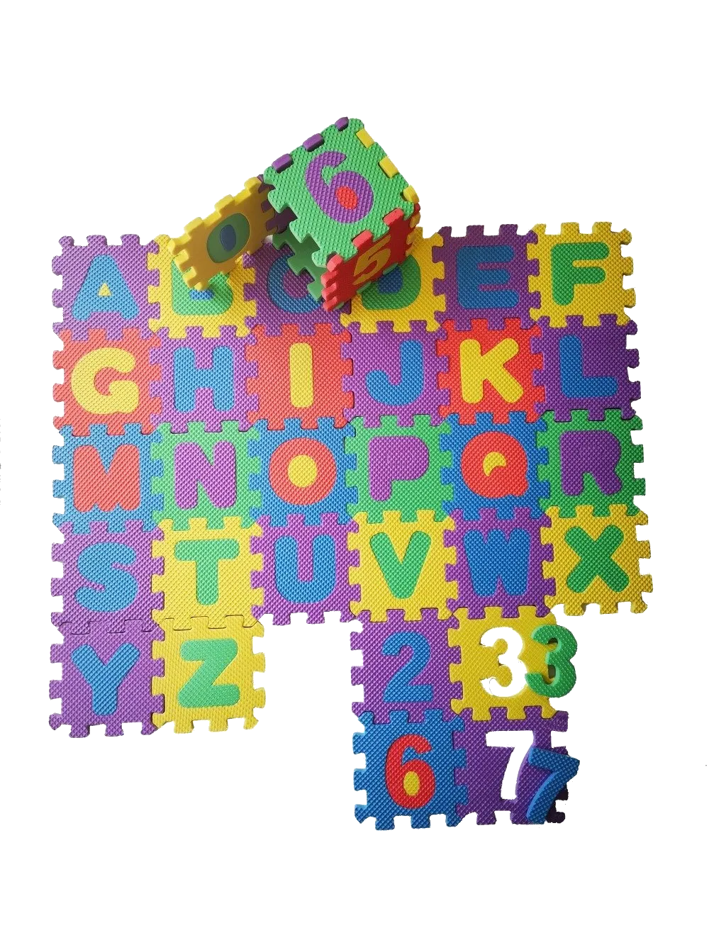 Alphabet & Number Educational Foam Floor Mat for Kids - 36 Pieces 50cm x 50cm - Eva baby play mat