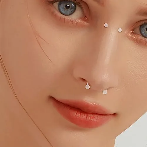 BLZ 90PCS Mixed-pack Piercing Kit Stainless Steel 14G 16G 18G 20G Piercing Needle with Clear Nose Septum Lip Tongue Tragus Cartilage Daith Eyebrow Belly Button Rings Retainer Piercing Jewelry
