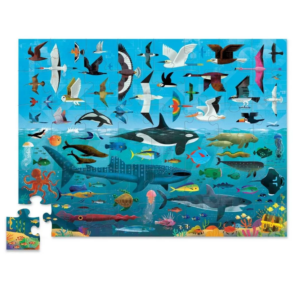 Crocodile Creek Above & Below 48 Piece Puzzle - Sea and Sky