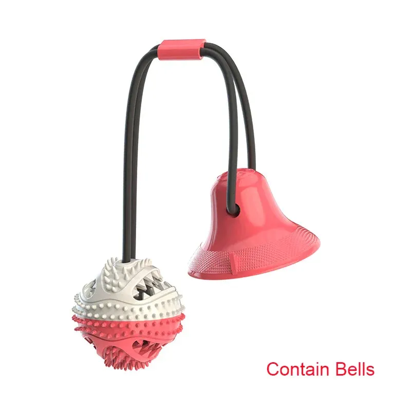 Interactive Large Dog Ball Toy with Suction Cup and Slow Feeder - Chew Toy for Golden Retrievers and Big Pets