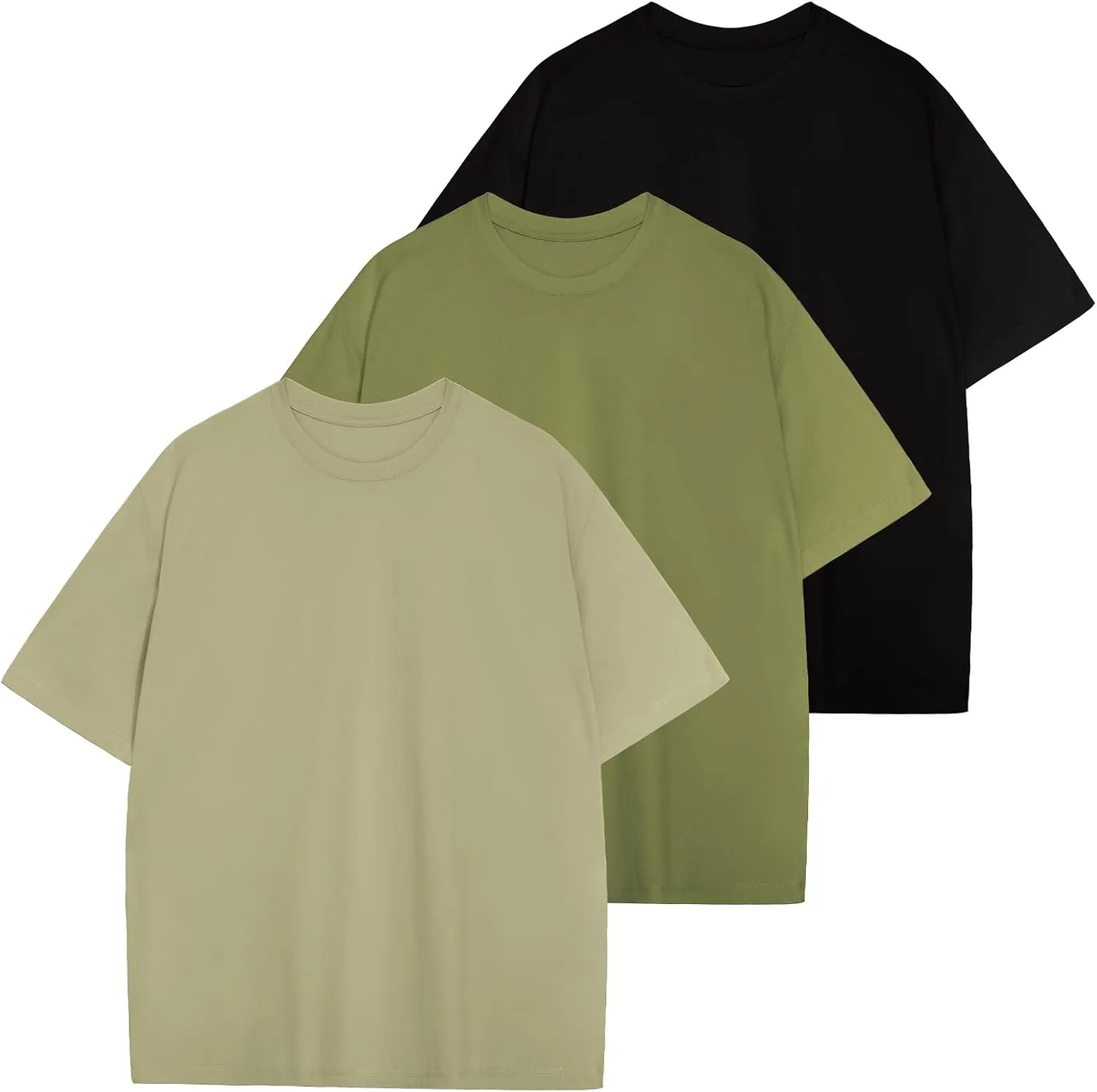 Men's Oversized T Shirts Lightweight Cooling Soft T-Shirt Short Sleeve Slick Casual Basic Crewneck Tee Shirt