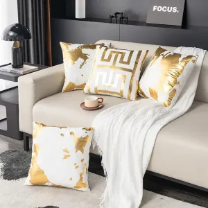 Nordic Luxury Geometric Plush Pillowcases
