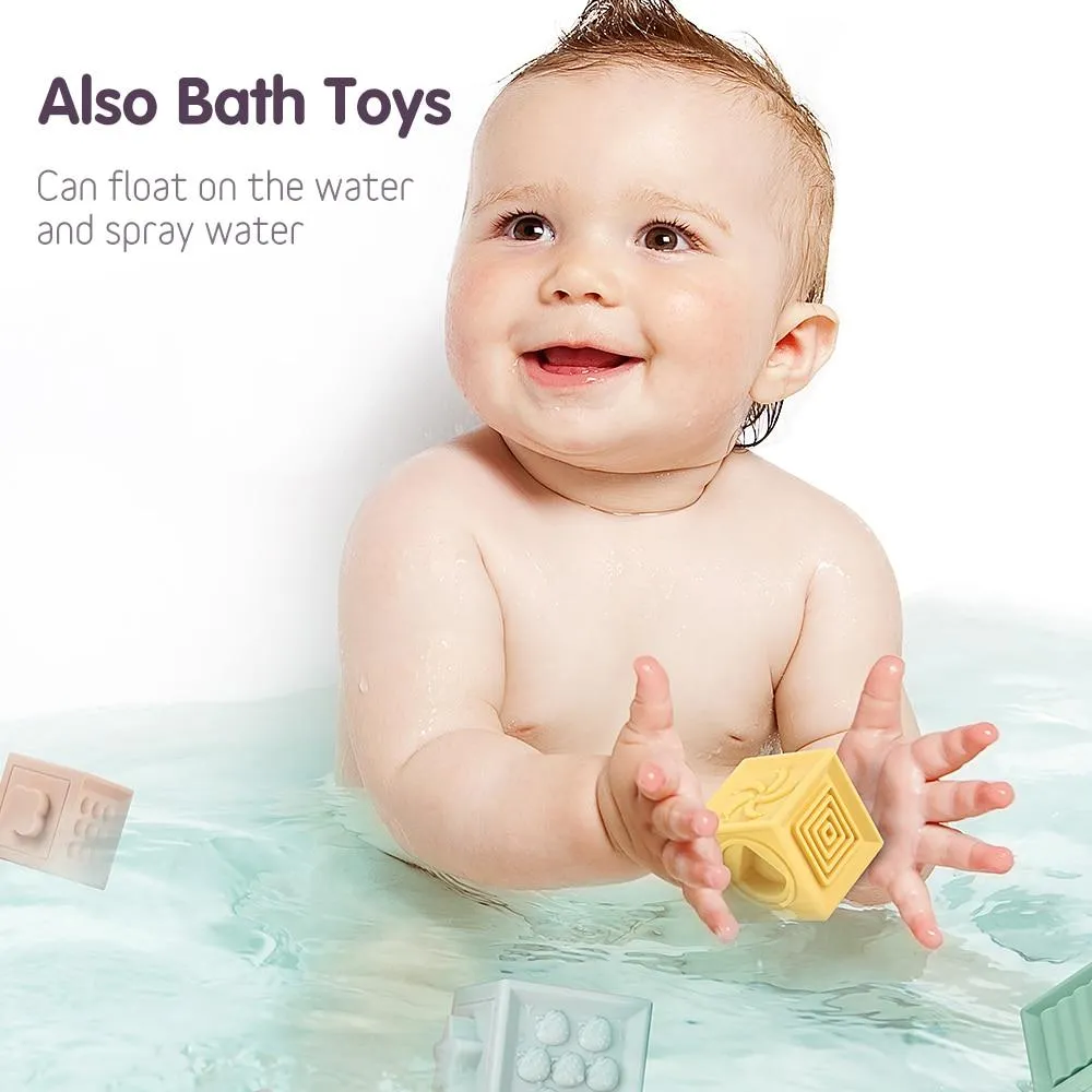 Soft and Durable, Easy to Squeeze and Stack Baby Building Blocks