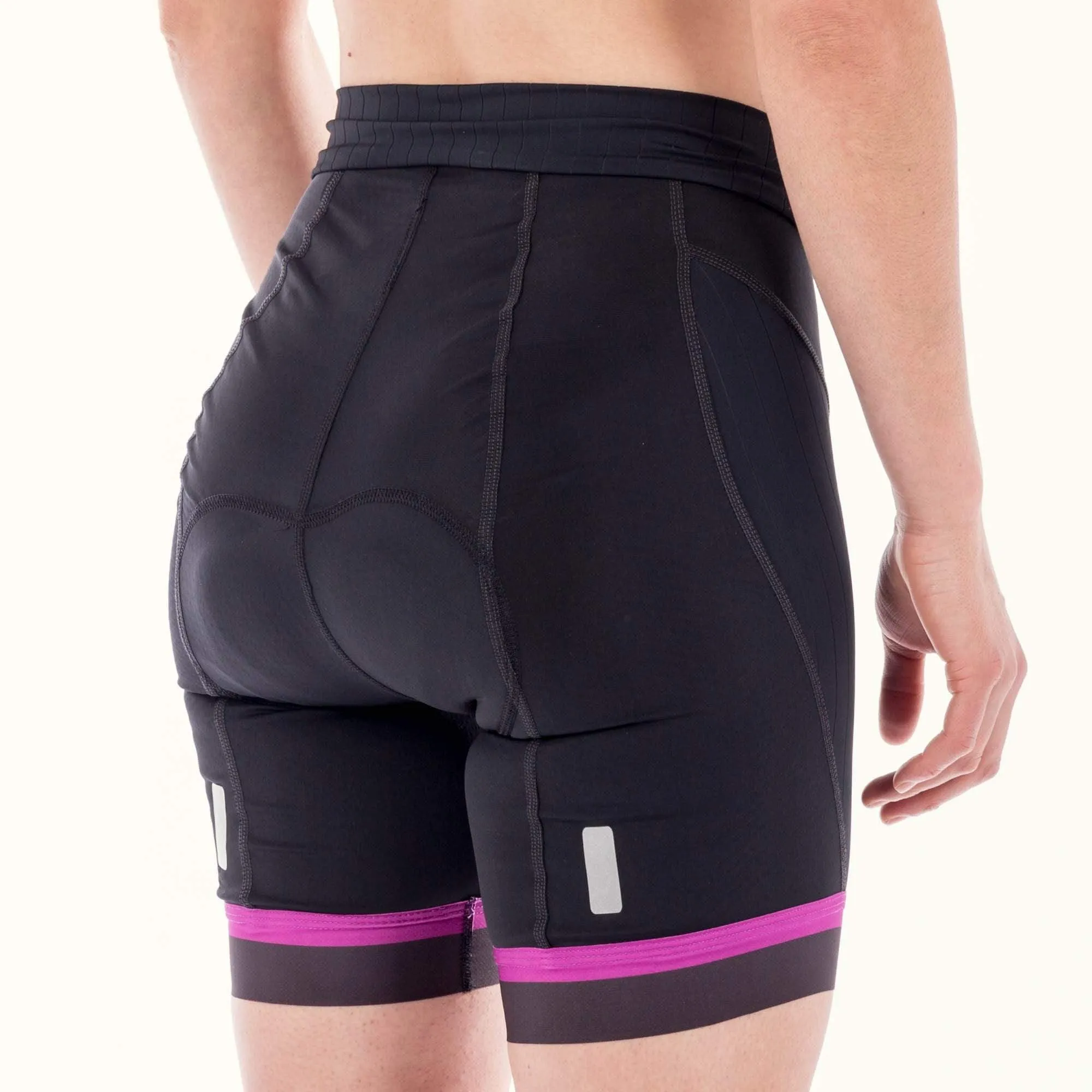 Women's Coldflash Road Bike Shorts - Black/Pink