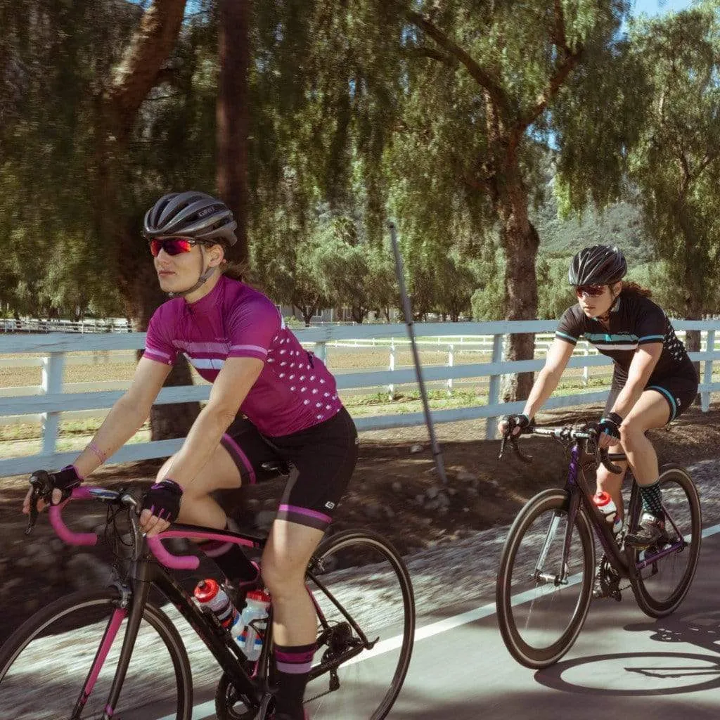 Women's Coldflash Road Bike Shorts - Black/Pink